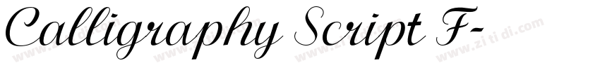 Calligraphy Script F字体转换 Calligraphy Script F字体转换